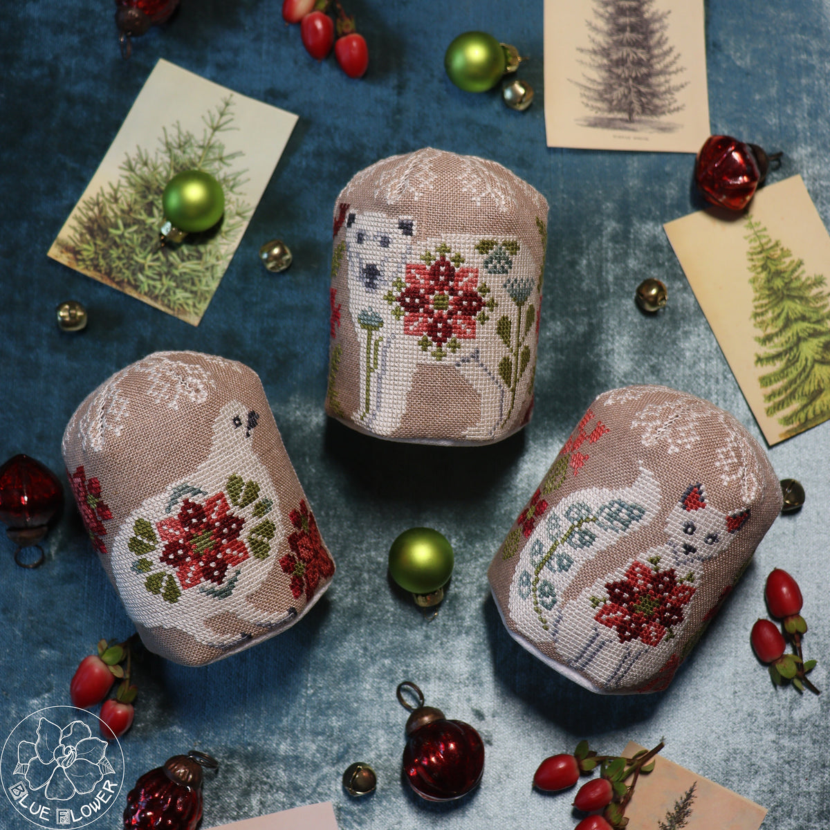 Thread Pack - Folk Art Fauna Pincushions
